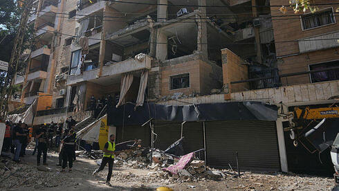 צילום: AP Photo/Hassan Ammar לראשונה מאז ההסכמות על הפסקת אש: צה"ל תקף בדאחייה - מפקדה ריקה