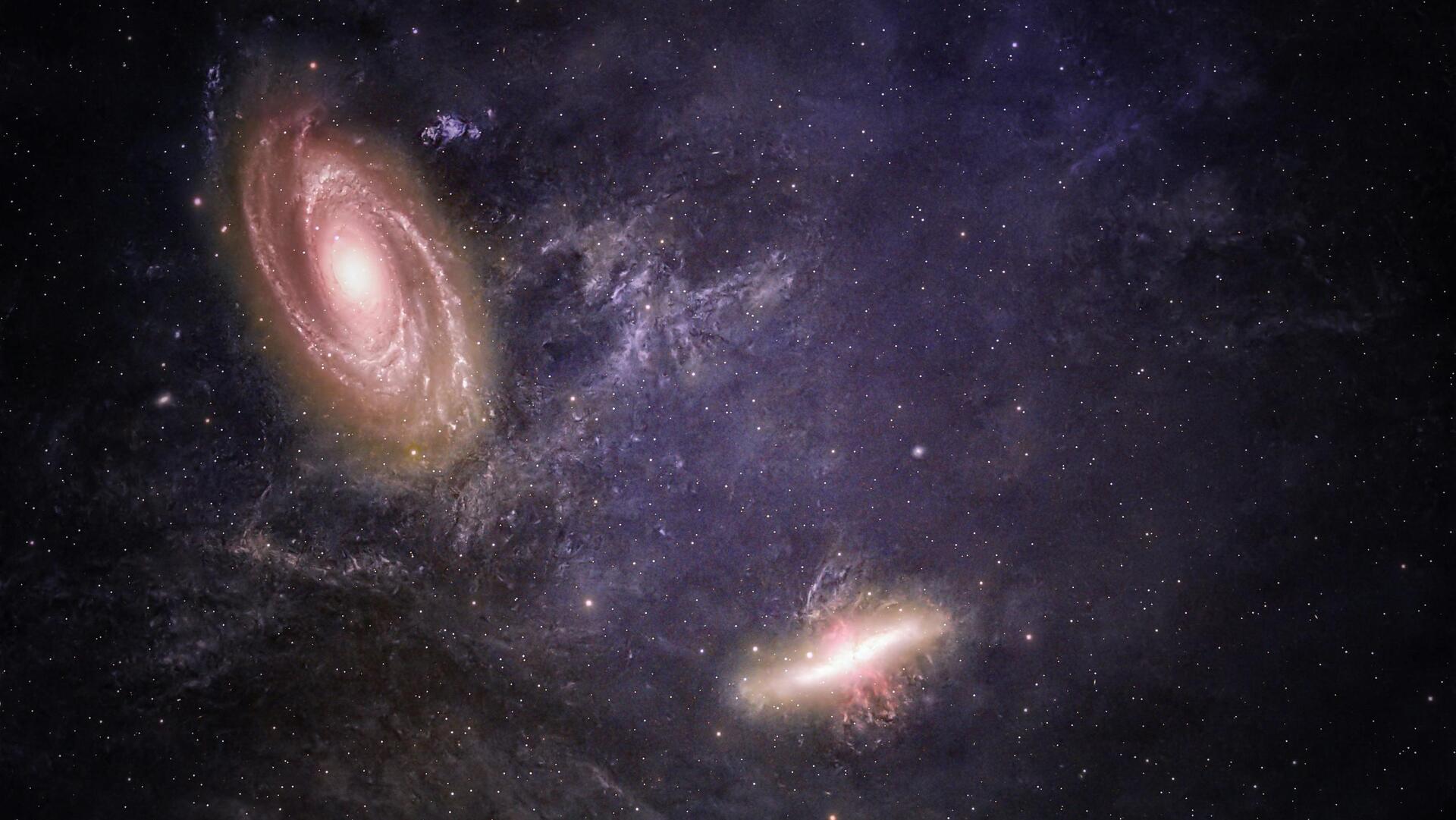 A field of stars in space. 