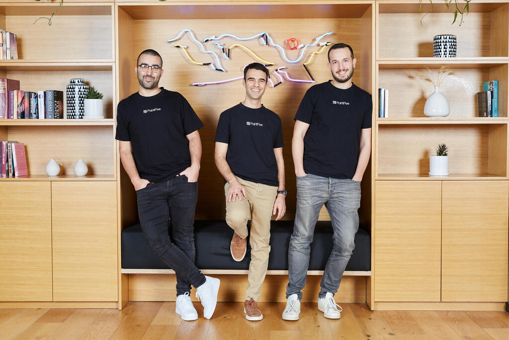 PointFive founders. (Photo: Eyal Merilos) מייסדי PointFive מימין אמיר חוזז אלון ארבץ ו גל בן דוד