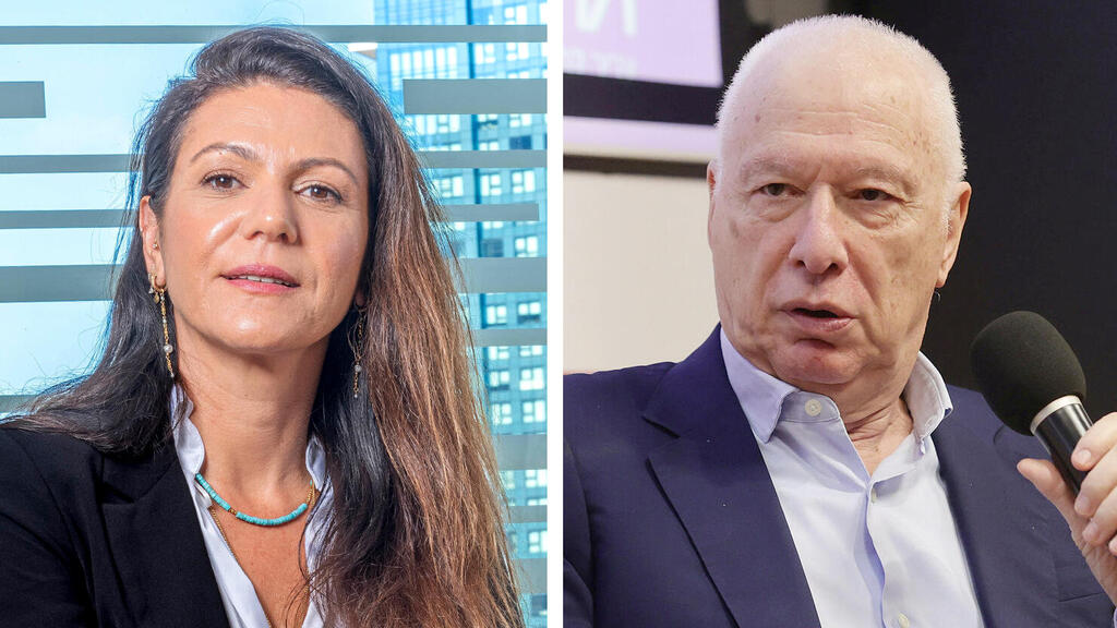 מימין חיים כצמן מייסד ומנכ"ל קבוצת גי סיטי ו קרן כליפה משנה למנכ"ל וסמנכ"לית התפעול של חברת הנדל"ן ג'י סיטי