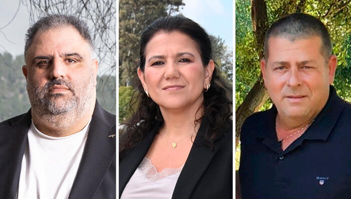 בכירי קק"ל, מימין: יו"ר ועד העובדים ישראל גולדשטיין, יו"ר קק"ל לשעבר יפעת עובדיה־לוסקי, יו"ר קק"ל הנכנס אייל אוסטרינסקי. הדירקטוריון שמאשר את התקציב אחראי גם על אישור ההוצאות והיקף העובדים (צילומים: קק"ל הרצל יוסף אלכס קולומויסקי) מימין ישראל גולדשטייןיפעת עובדיה לוסקי אייל אוסטרינסקי