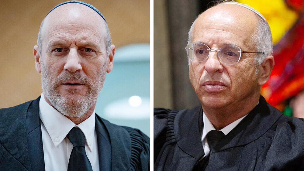 המשנה לנשיא העליון השופט נעם סולברג ועו"ד מיכאל ראבילו (צילומים: אלכס קולומויסקי, יונתן זינדל/פלאש90) מימין המשנה לנשיא העליון השופט נעם סולברג ועו"ד מיכאל ראבילו המועמד לתפקיד מבקר מדינה
