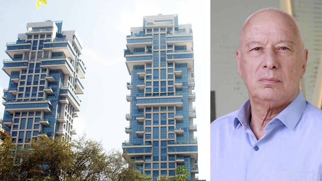 חיים כצמן בעל השליטה ומנכ"ל גזית גלוב לצד מגדלי אקירוב תל אביב