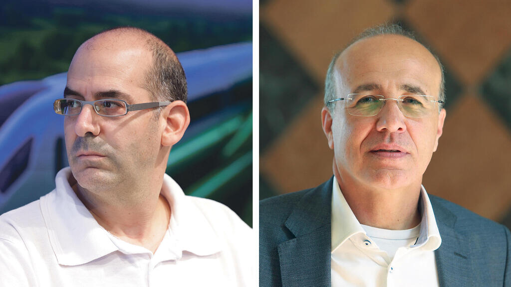 מימין משה ברקת הממונה על רשות שוק ההון ו חגי שרייבר מנהל השקעות ראשי בהפניקס