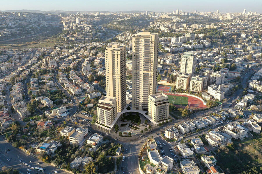 פרויקט "אלכסנדריון" ירושלים ( הדמייה: סטודיו אנדו / גיא איגרא יונתן שקד אדריכלים) פרויקט "אלכסנדריון" ירושלים