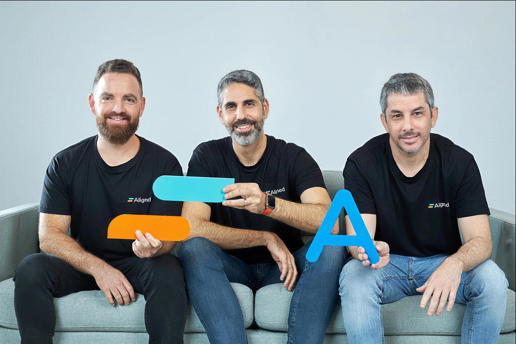 מימין יותם סלע גל אגא ו גל דיטש מייסדי Aligned
