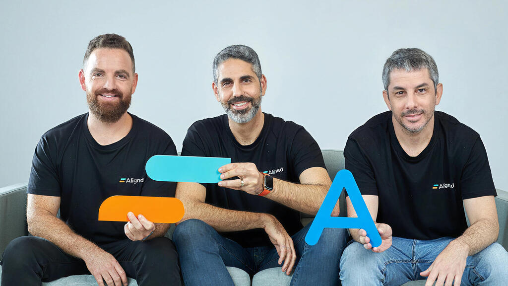 מימין: יותם סלע, גל אגא וגל דיטש, מייסדי Aligned מימין יותם סלע גל אגא ו גל דיטש מייסדי Aligned