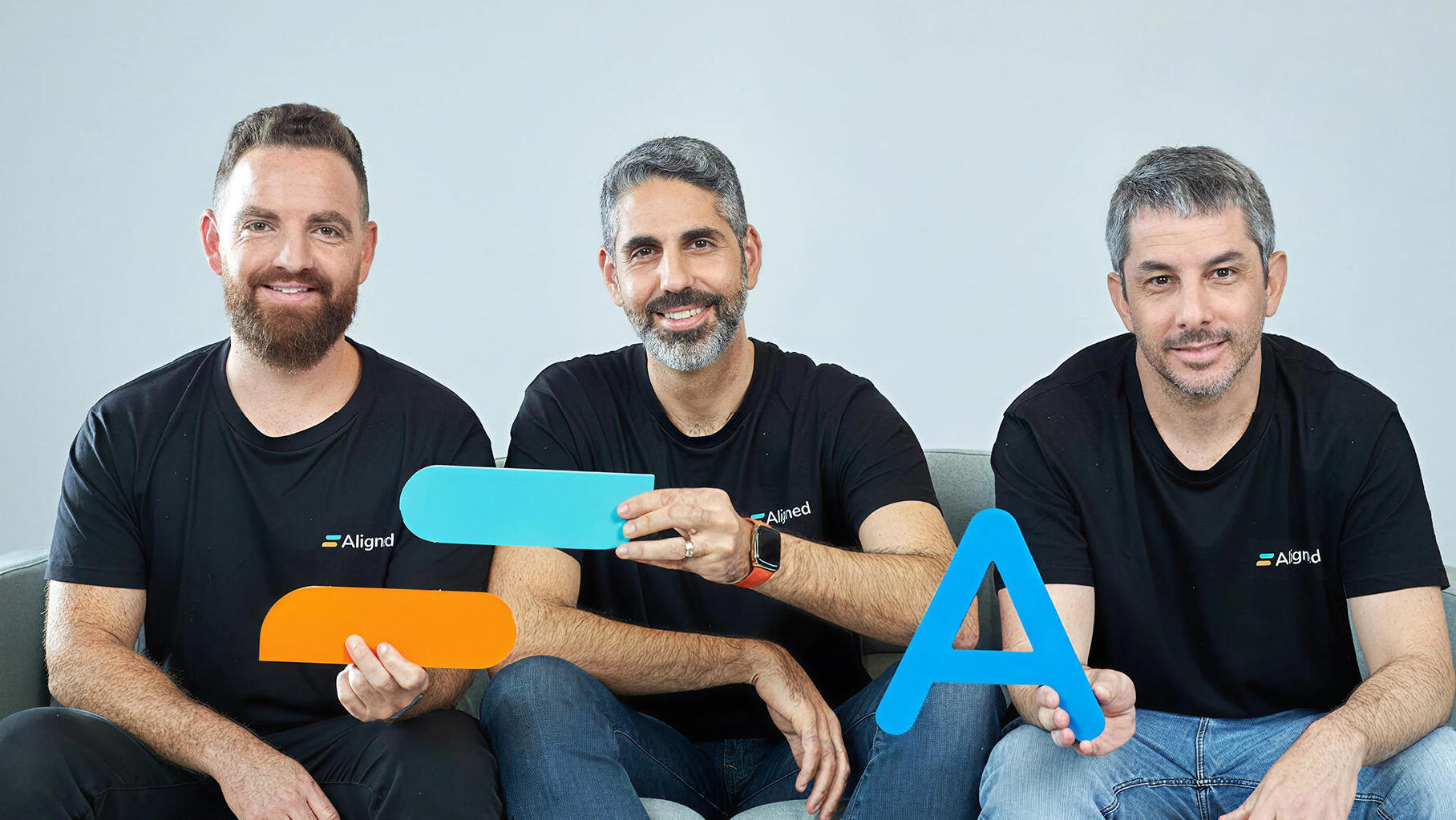 מימין יותם סלע גל אגא ו גל דיטש מייסדי Aligned