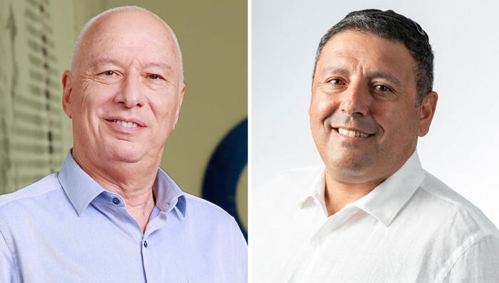צחי אבו בעל השליטה בארי נדל"ן ו חיים כצמן בעל השליטה ומנכ"ל גזית גלוב והנשיא העולמי של עמותת גדולים מהחיים חדש