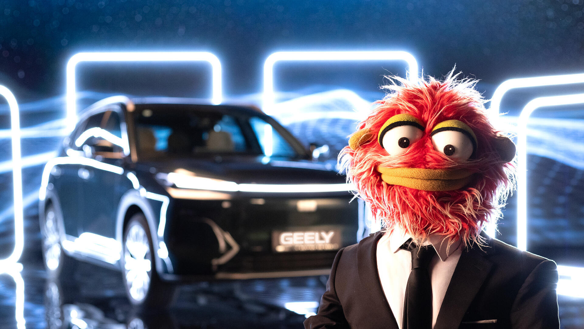 הדמות ברקוני ב קמפיין של Geely 1