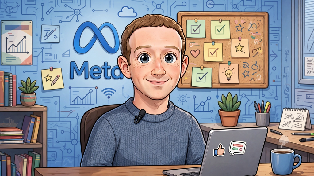 איור של מנכ"ל מטא מארק צוקרברג שנוצר באמצעות Meta AI (נוצר באמצעות AI) איור של מנכ"ל מטא מארק צוקרברג שנוצר באמצעות Meta AI