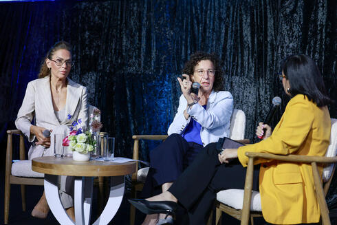 National Economic Conference (from left): Yifat Oron, Anath Levin, Sophie Shulman. National Economic Conference (from left): Yifat Oron, Anath Levin, Sophie Shulman.