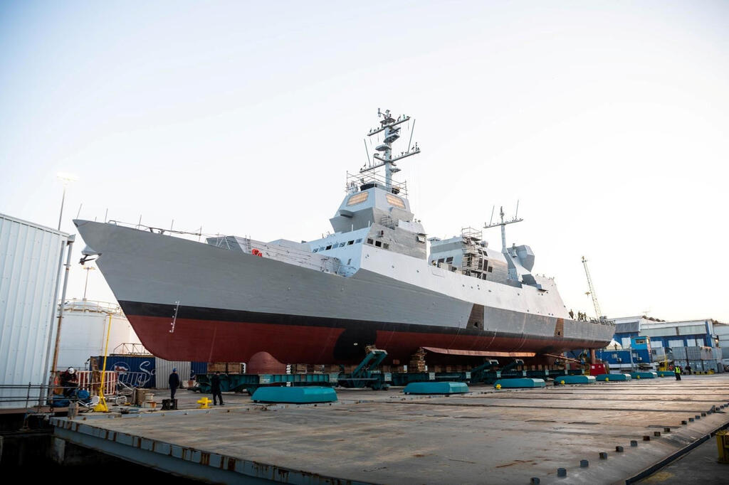 INS Lahav. (Photo: IDF) ספינת הטילים יהב במהלך ה שיפוץ