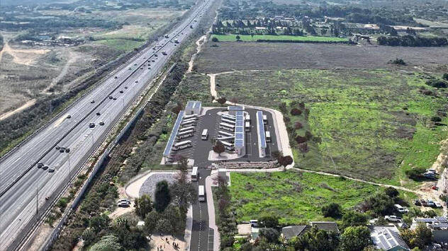 הדמיית המסוף שיוקם בשכונת עין הים (צילום: נת"ע) הדמיית מסוף שיוקם בשכונת עין הים ב חדרה