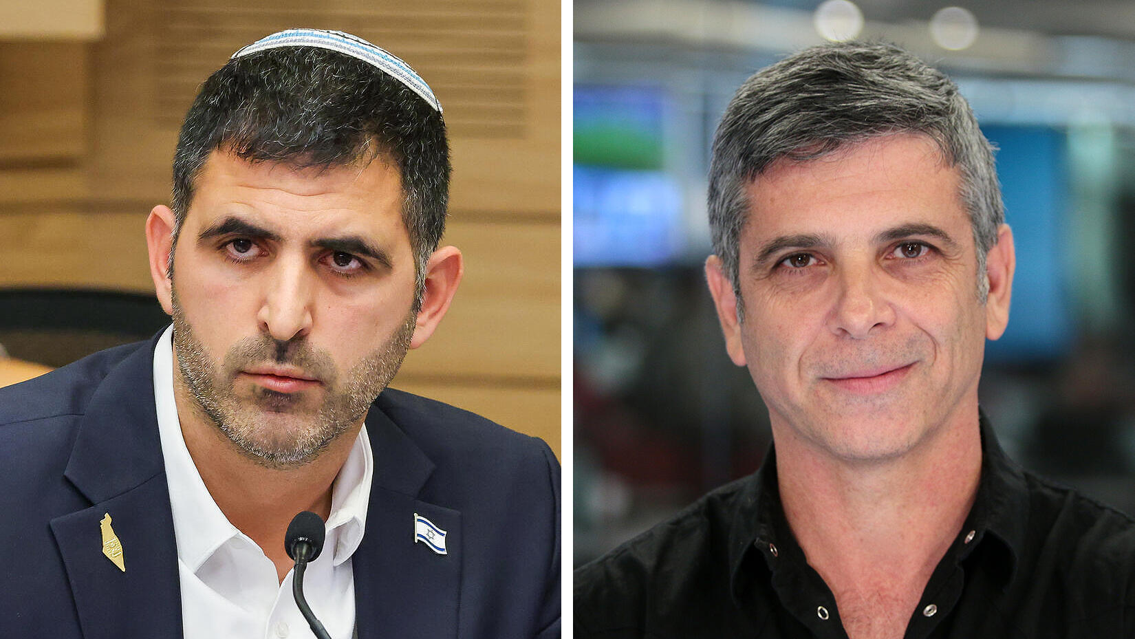 מימין אבי וייס מנכ"ל חברת החדשות של ערוץ 12 ושר התקשורת שלמה קרעי