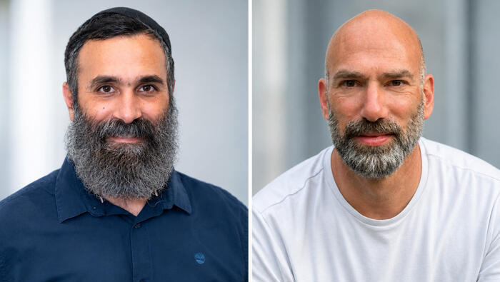 נדב גרוסינגר מייסד ומנכל Elio ו ניתאי רומנו מייסד וסמנכל טכנולוגיה ב Elio