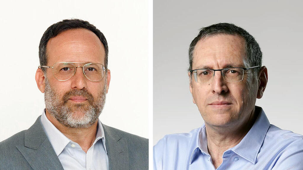 מימין עמית בירמן  מנכ"ל שיכון ובינוי ו ארז בלשה ג׳נריישן קפיטל 