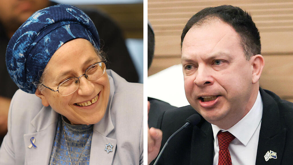 ח"כ ולדימיר בליאק ושרת ההתיישבות אורית סטרוק. באופוזיציה מבטיחים להילחם (צילומים: אלכס קולומויסקי) ח"כ ולדימיר בליאק ושרת ההתיישבות אורית סטרוק