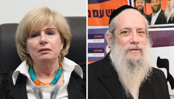מימין: השופטת בדימוס נורית אחיטוב וראש עיריית בני ברק חנוך זייברט (צילומים: יאיר שגיא חדשות) מימין חנוך זייברט ו נורית אחיטוב שופטת