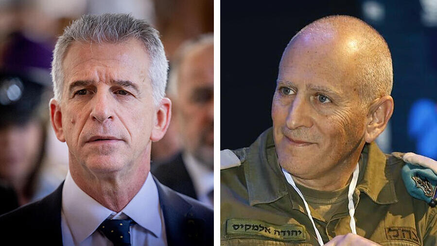 מימין תא"ל יהודה אלמקייס מפא"ת ו דדי ברנע לשעבר ראש המוסד