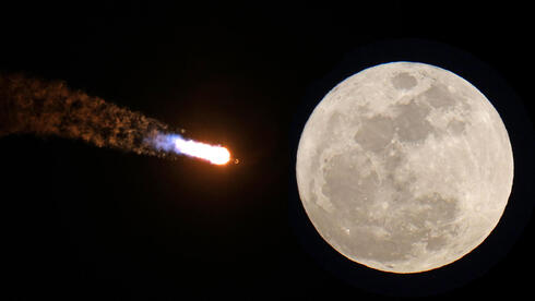 צילומים: AHMAD GHARABLI / AFP, GREGG NEWTON / AFP הערכות: טיל של SpaceX התרסק על הירח - ויצר מכתש חדש