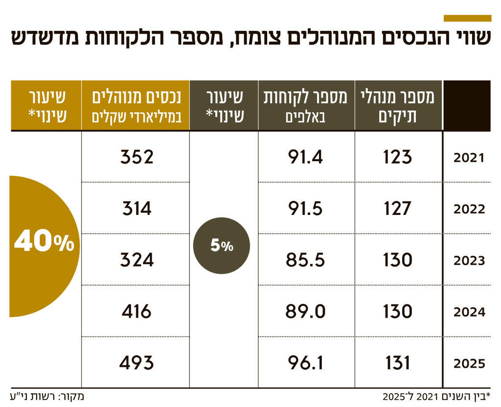 אינפו שווי הנכסים המנוהלים צומח מספר הלקוחות מדשדש