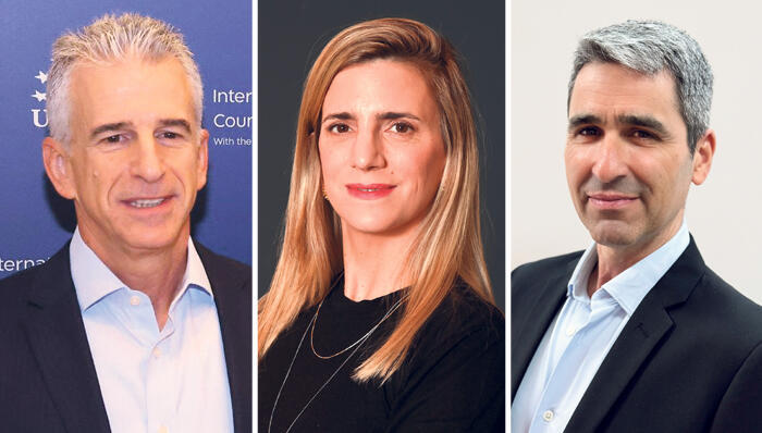 מנכ"ל משותף של אונדס ישראל אושרי לוגסי ,מייסדת חברת הדיפנס טק קלע חמוטל מרידור ויו"ר ונשיא גלובלי של אונדס דדי ברנע (צילומים: באדיבות אונדס החזקות , קובי קואנקס) מנכ"ל משותף של אונדס ישראל אושרי לוגסי ,מייסדת חברת הדיפנס טק קלע חמוטל מרידור ו יו"ר ונשיא גלובלי של אונדס דדי ברנע