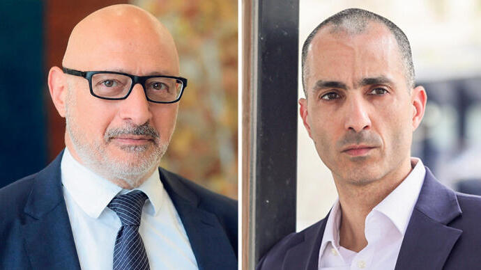 מימין: עמית גל ראש רשות שוק ההון ויוסי לוי מייסד ומנכ"ל משותף בבית ההשקעות מור (צילום: נמרוד גליקמן) עמית גל ראש רשות שוק ההון ו יוסי לוי מייסד ומנכ"ל משותף במור