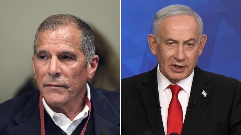 ראש הממשלה בנימין נתניהו ויו"ר ועד עובדי רשות שדות התעופה פנחס עידן