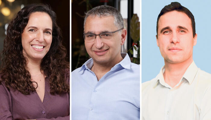 דוד שם טוב מנכ"ל אינטראקטיב ישראל , אלעד בנבג'י ו שלומית ארז ערמון מנכ"לים משותפים של בלינק