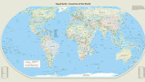 צילום: AFP / EQUAL EARTH אפריקה כבר לא בגודל של גרינלנד: האו"ם אימץ מפת עולם חדשה