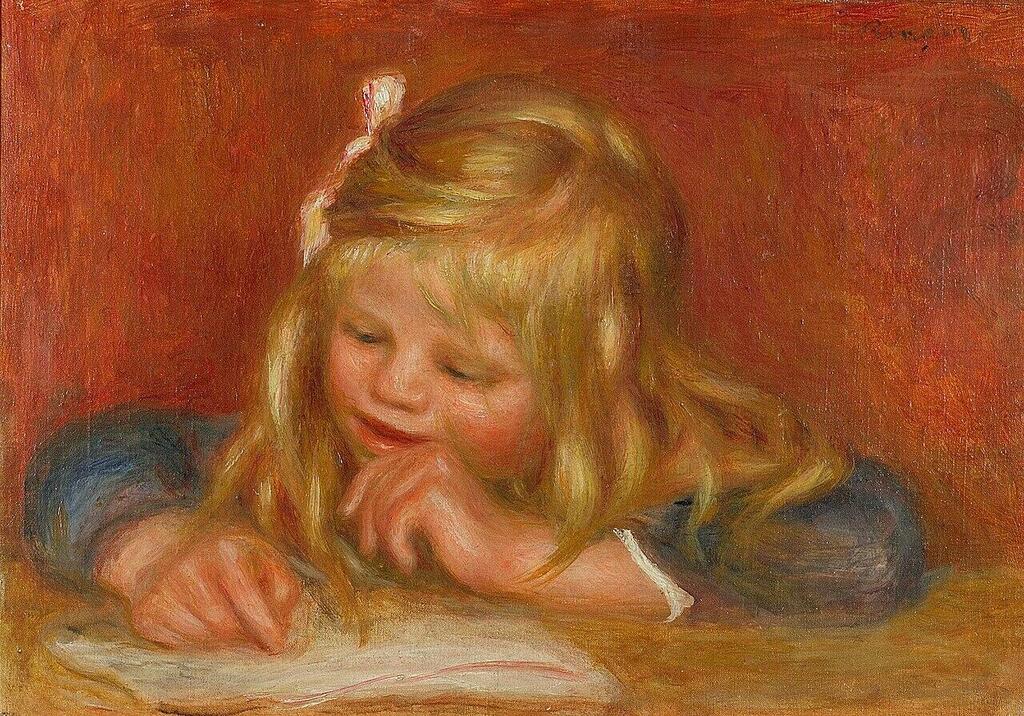 היצירה Coco lisant של רנואר משנת 1905 (צילום: מתוך ויקיפדיה) היצירה Coco lisant של רנואר משנת 1905