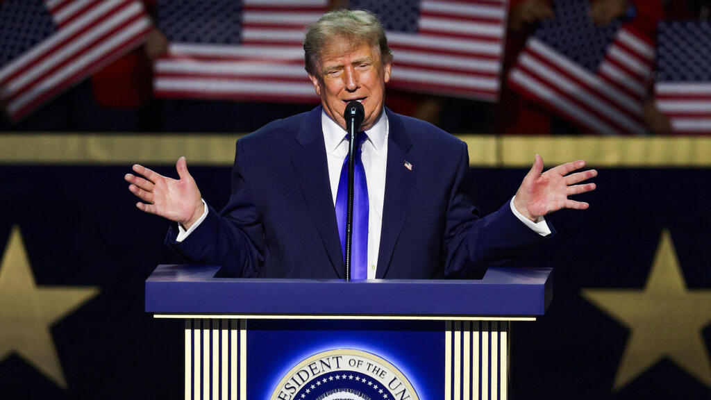 נשיא ארה"ב דונלד טראמפ (צילום: ALEX WONG / GETTY IMAGES) דונלגד טראמפ בוועידת הרפובליקנים בדאלאס ספטמבר 26