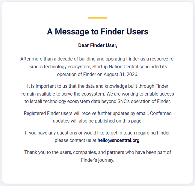 Site visitors seeking Finder are met with this message from SNC. Site visitors seeking Finder are met with this message from SNC.