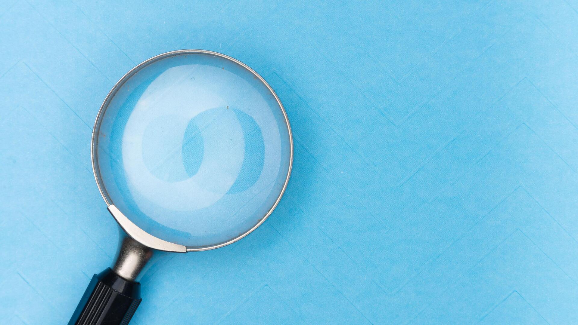 A magnifying glass. 