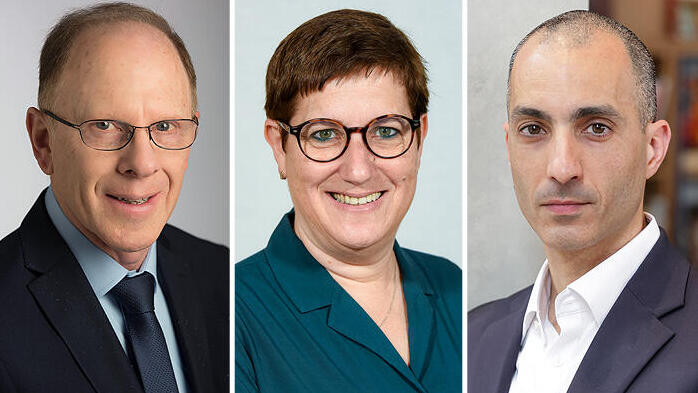 מימין: עמית גל, הממונה על שוק ההון; יעל כפיר מזר, שתכהן כיו"ר ועדת השקעות העמיתים של מגדל; ושאול קוברינסקי, שפורש (צילומים: נמרוד גליקמן, כפיר סיון, רמי זרנגר) מימין: עמית גל, הממונה על שוק ההון; יעל כפיר מזר, שתכהן כיו"ר ועדת השקעות העמיתים של מגדל; ושאול קוברינסקי, שפורש