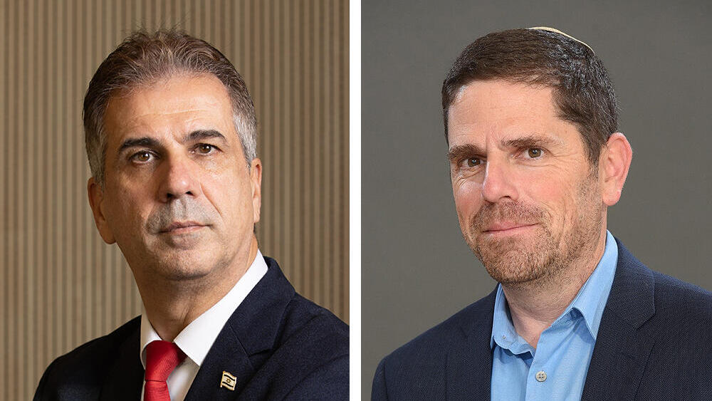 מימין מנכ"ל רשות המים יחזקאל ליפשיץ ושר האנרגיה אלי כהן (צילומים: איתי דודי רשות המים, אלכס קולומויסקי) מימין מנכ"ל רשות המים יחזקאל ליפשיץ ושר האנרגיה אלי כהן