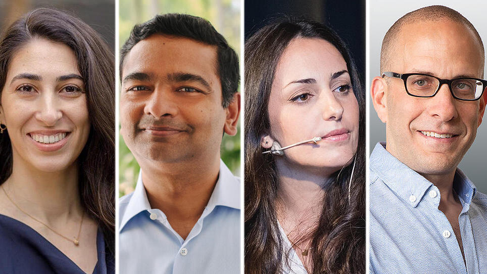 From right: Asaf Peled, Anna Pelkin, Lak Ananth, and Daphna Langer – Tech1. (Cara Robbins, Tech1) מימין אסף פלד אנה פלקין Lak Ananth ו דפנה לנגר - Tech1