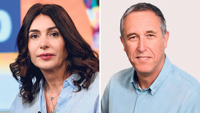 מימין: המנכ"ל לשעבר של חוצה ישראל דן שנבך ושרת התחבורה מירי רגב (צילומים: תמר מצפי, קובי קואנקס) המנכ"ל לשעבר של חוצה ישראל דן שנבך ושרת התחבורה מירי רגב