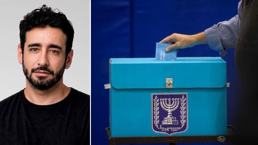גיא טיטונוביץ', מייסד ומנכ"ל CHEQ, לצד קלפי בבחירות הקודמות. “זו מערכת הבחירות הראשונה בישראל שבה ה־AI חזק כל כך" (צילומים: עמית שאבי, CHEQ) גיא טיטונוביץ', מייסד ומנכ"ל CHEQ, לצד קלפי בבחירות הקודמות