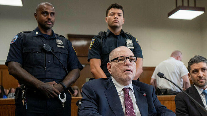 וינשטיין בבית המשפט (צילום: Steven Hirsch/New York Post via AP, Pool) הארווי וינשטיין ב בית המשפט