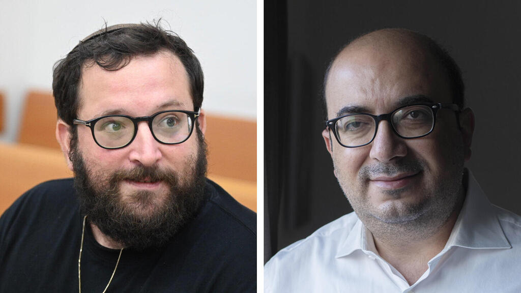 מימין: ח"כ סאמי אבו שחאדה יו"ר בלד ויועץ נתניהו יונתן אוריך (צילומים: יובל חן, יאיר שגיא) מימין ח"כ סאמי אבו שחאדה יו"ר בלד ויועץ נתניהו יונתן אוריך