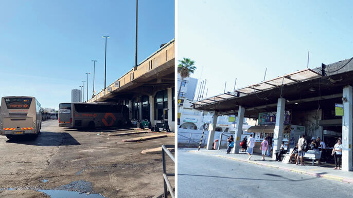 התחנה המרכזית באשקלון (מימין) והתחנה בתל אביב. בתל אביב תובעת נצבא 100 מיליון שקל החזר ארנונה (צילומים: אוראל כהן, ידיעות אחרונות) התחנה המרכזית באשקלון ו התחנה בתל אביב