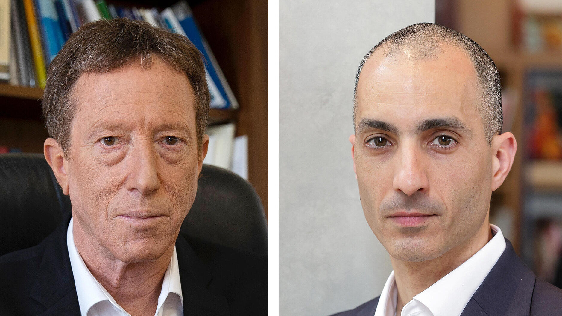 מימין עמית גל הממונה על שוק הון ו אבי שמחון יו"ר המועצה הלאומית לכלכלה