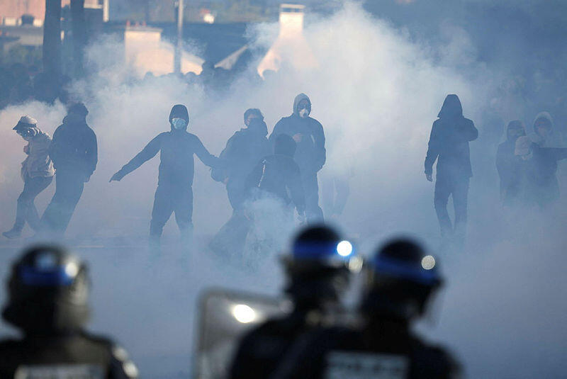 הפגנה בברסט, צרפת (צילום: Fred TANNEAU / AFP) הפגנה בברסט, צרפת