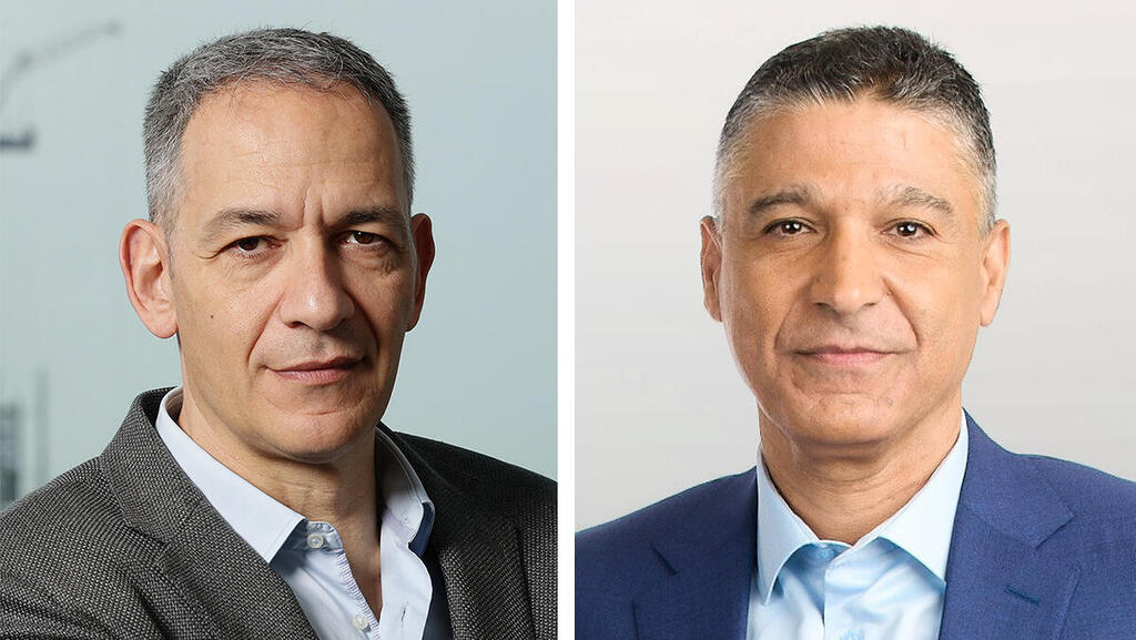 מימין: משה לארי מנכ"ל בנק מזרחי טפחות ורון אבידן מנכ"ל חברת אזורים (צילומים: עופר חג'יוב, אוראל כהן) מימין משה לארי מנכ"ל בנק מזרחי טפחות ו רון אבידן מנכ"ל חברת אזורים