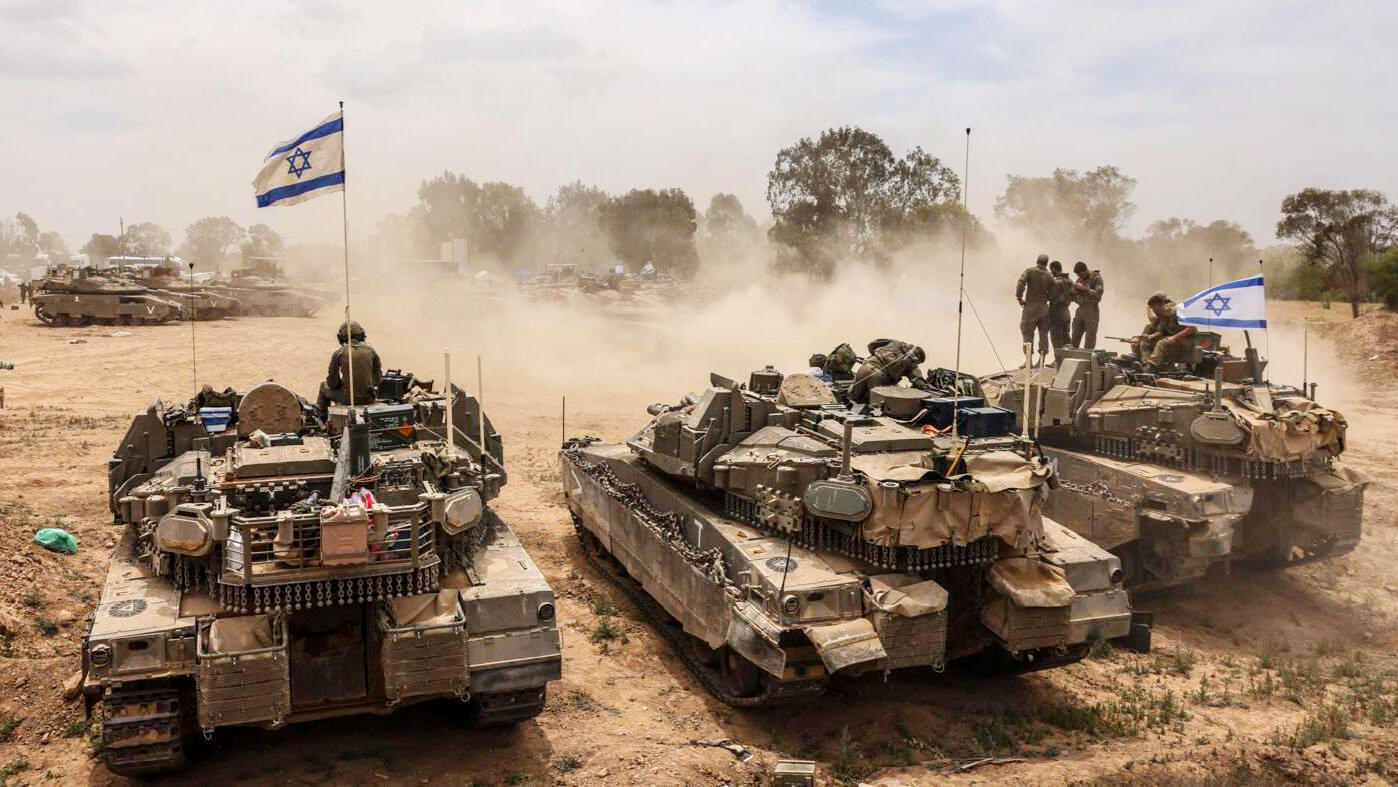 היערכות כוחות שריון לקראת תמרון בעיר עזה