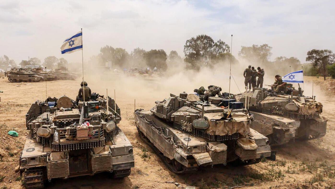 היערכות כוחות שריון לקראת תמרון בעיר עזה