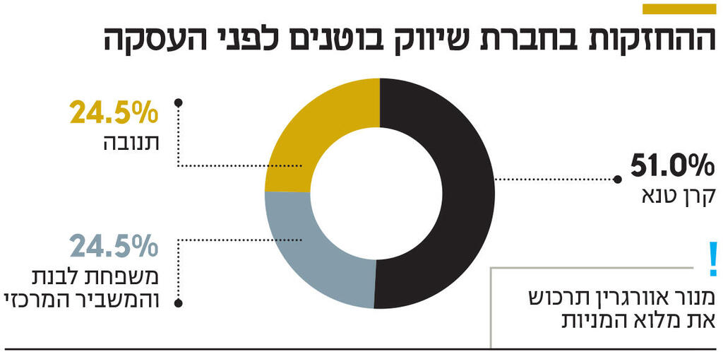 אינפו ההחזקות בחברת שיווק בוטנים לפני העסקה