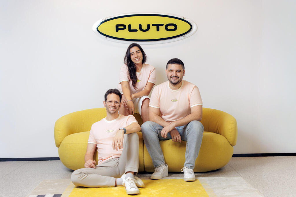 מייסדי פלוטו מימין גיל ממן CTO שחר בהט מנכ"לית טל עופר רגב CPO